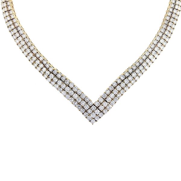 gold and diamond collar necklace