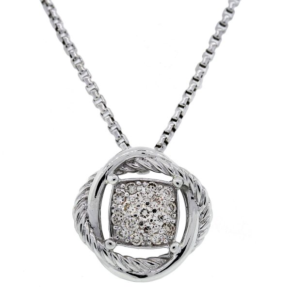 David Yurman Sterling Silver Diamond Pendant