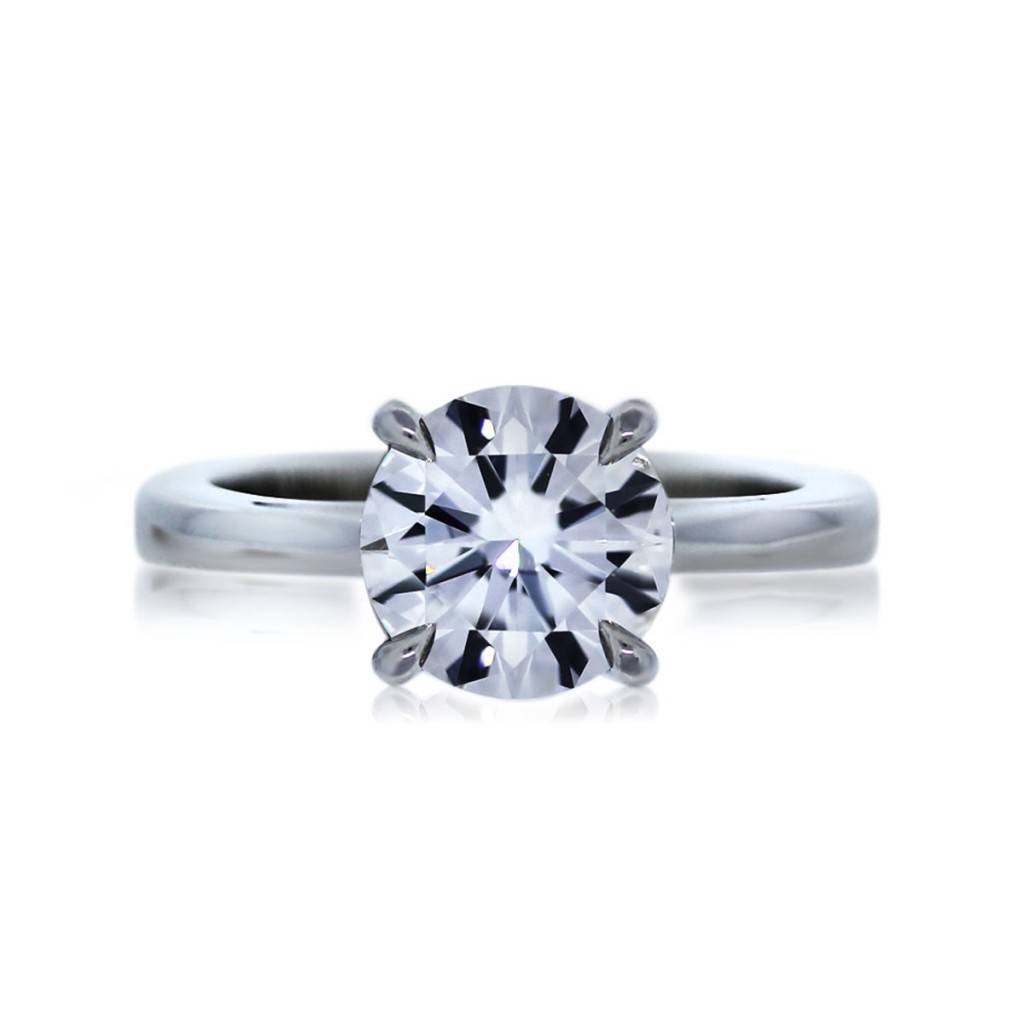 Platinum GIA Certified 6.6ct Round Brilliant Diamond Engagement Ring