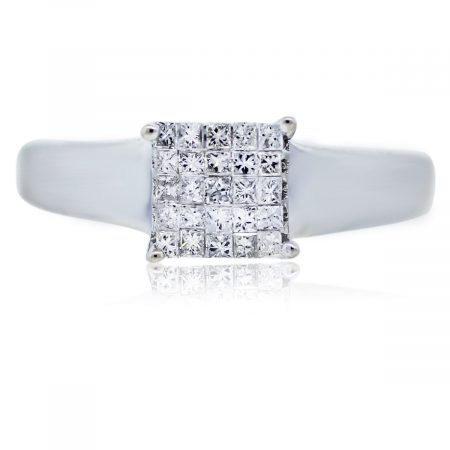You are viewing this white gold diamond engagement Ring!