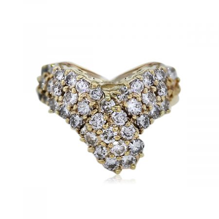 You are Viewing this Diamond V Shaped Cocktail Ring!
