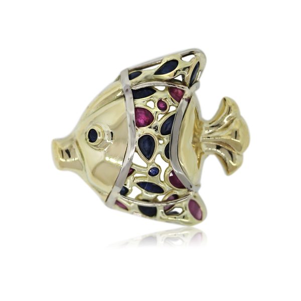 Look at This Chiq Sapphire and Ruby Pin!
