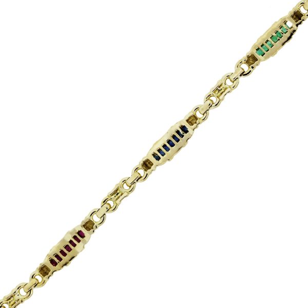 Yellow Gold Gemstone Bracelet