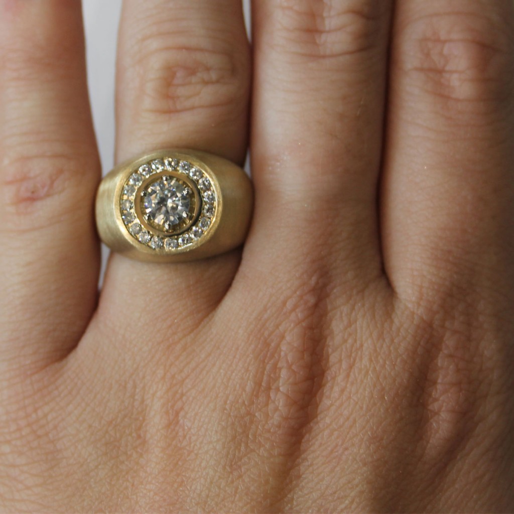 Gold Diamond Men's Ring