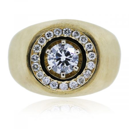 You are viewing this Yellow Gold Men's Diamond Ring!