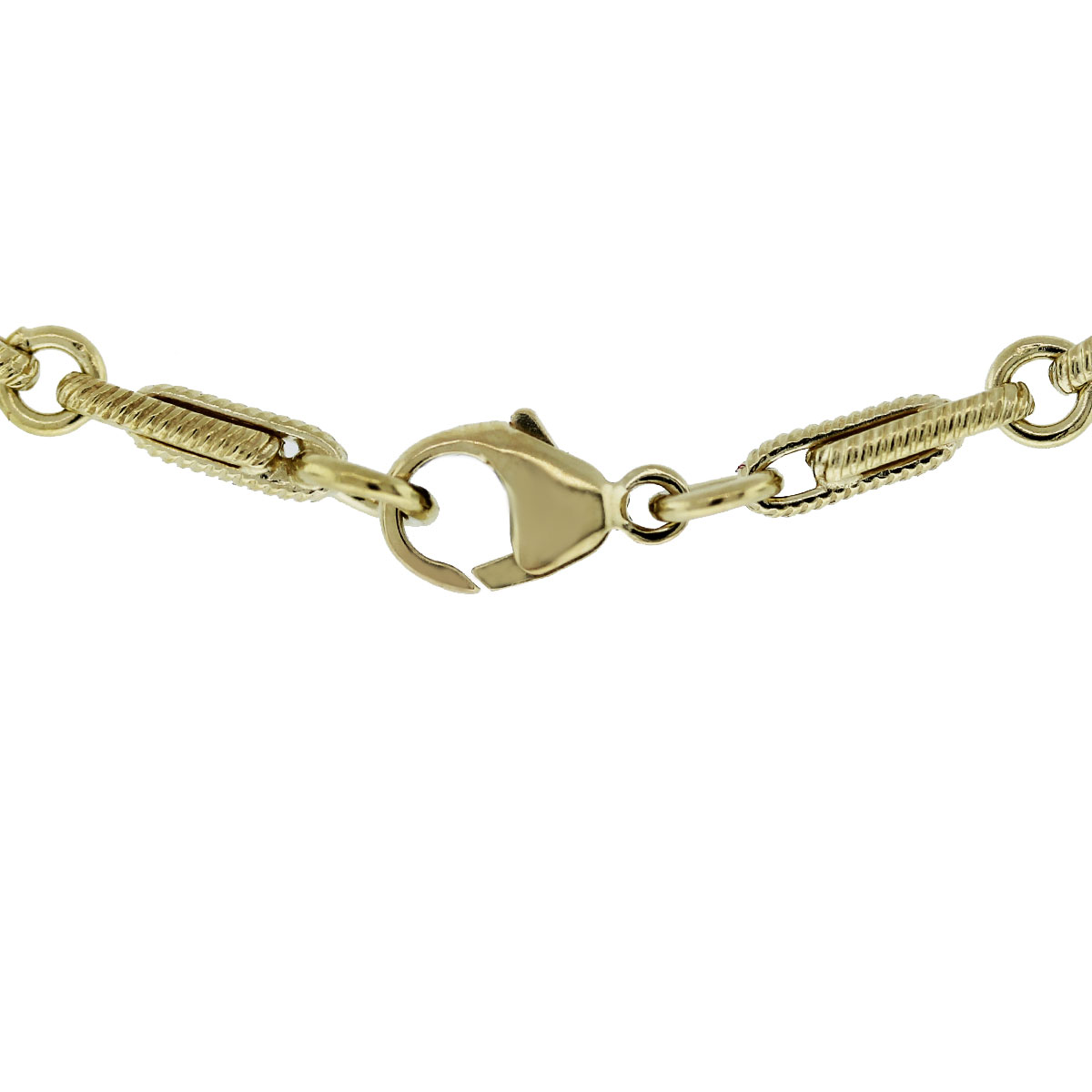 18kt Yellow Gold Fancy Link Chain Necklace