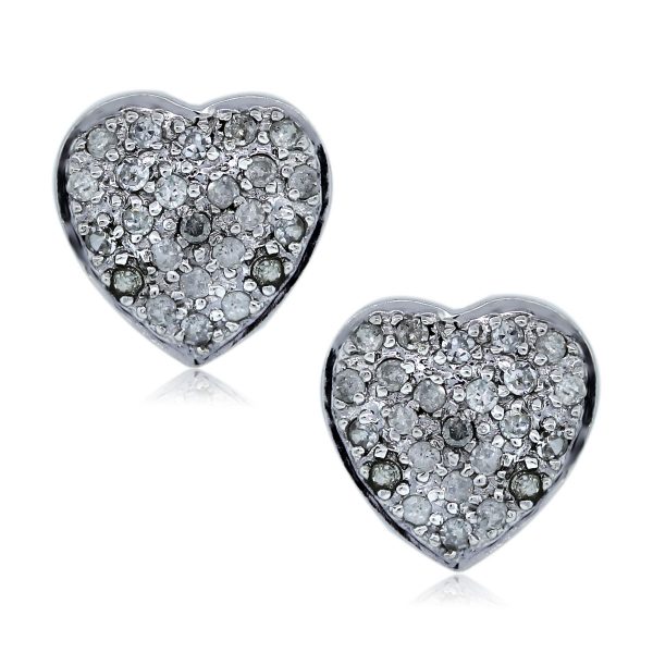 You Are Viewing these Gold and Diamond Heart Shaped Earrings!