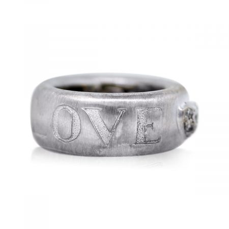 You are Viewing this Pave Set Heart Diamond Band Ring