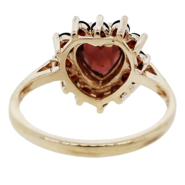 Gold and Garnet Heart Ring