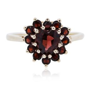 Yellow Gold Garnet Ring