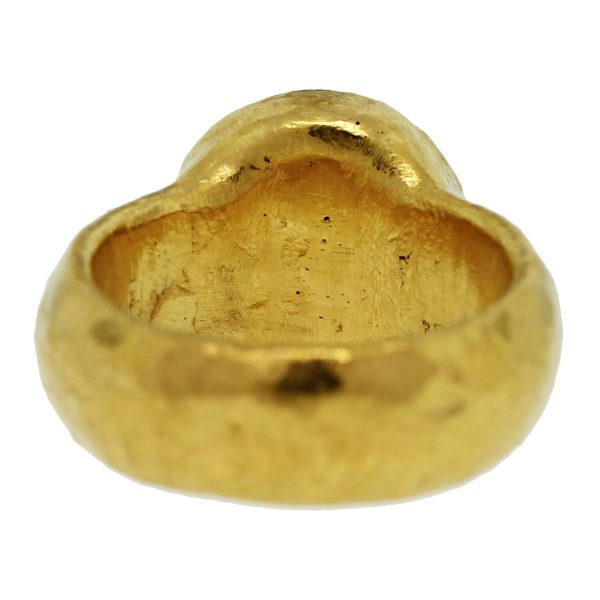 Gold Greek Coin Ring