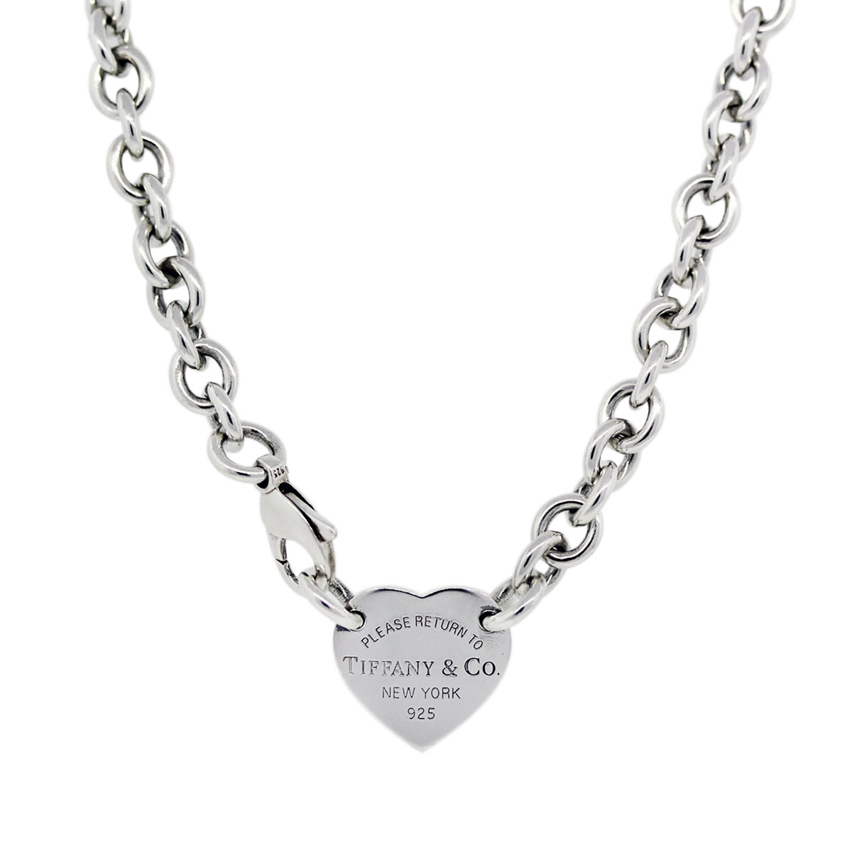 Tiffany & Co. SS Toggle Necklace with Heart Charm-Boca Raton