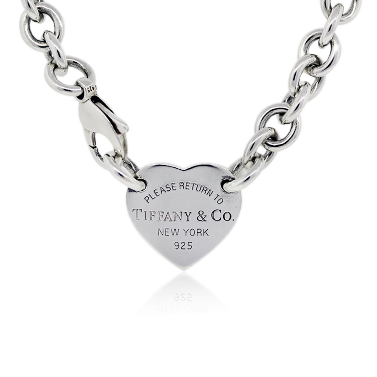 Tiffany & Co. SS Toggle Necklace with Heart Charm-Boca Raton