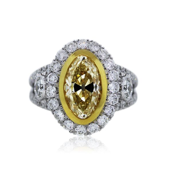 You are Viewing this Fancy Yellow Diamond Engagement Ring!