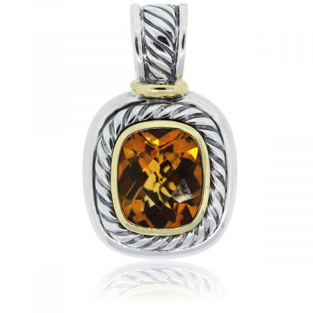 You are viewing this David Yurman Two Tone Citrine Pendant!