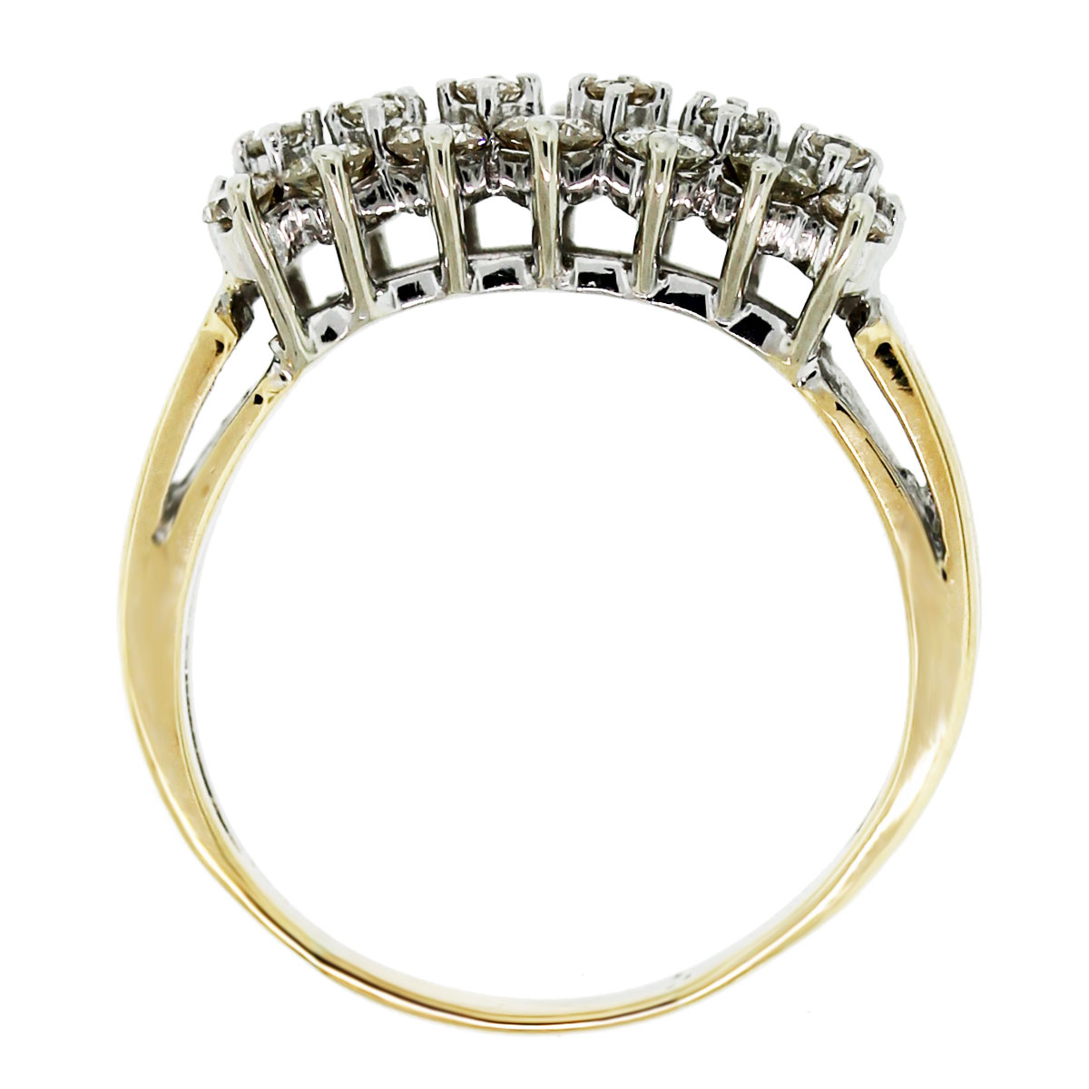 14kt Two Tone Diamond Cluster Ring - Raymond Lee Jewelers