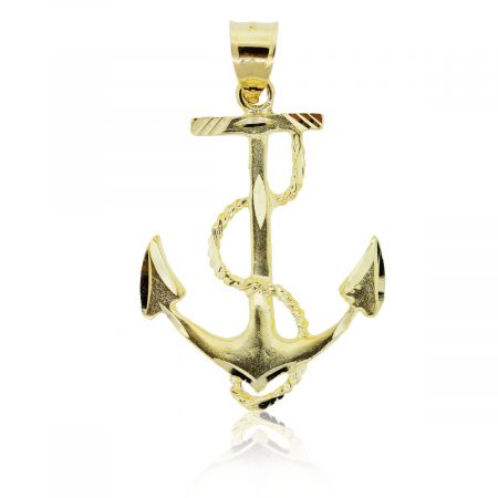 You are viewing this 14k Yellow Gold Anchor Pendant!