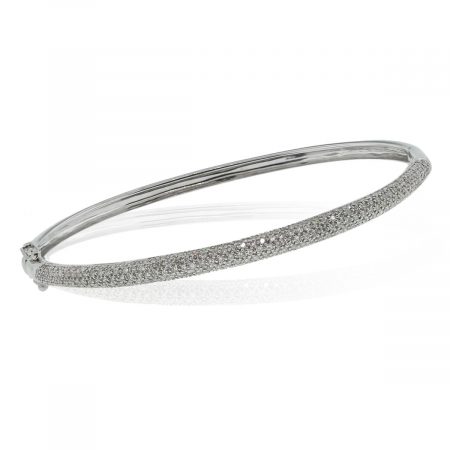 Check out this 14kt White Gold Diamond Bangle Bracelet!