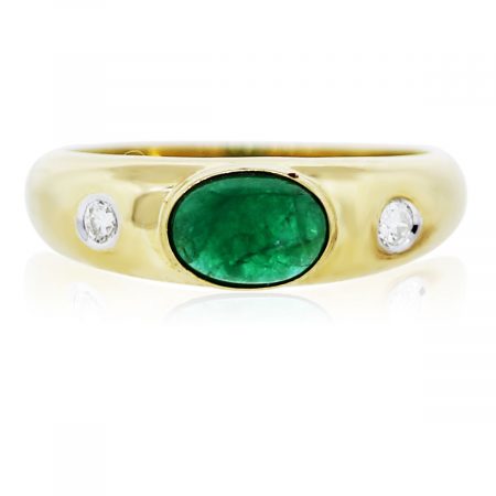 You are Viewing this Stunning Emerald and Diamond Ring!