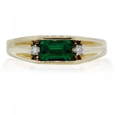 You are Viewing this Emerald and Diamond Ring!