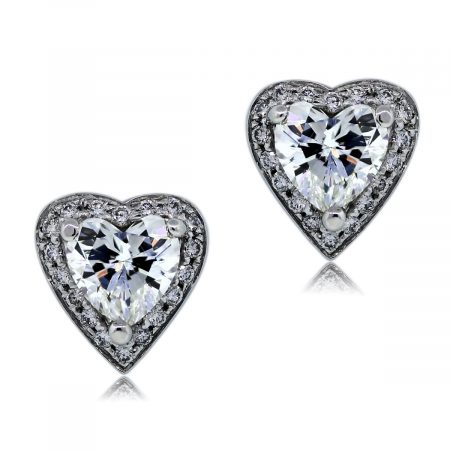 You are Viewing these Heart Shaped Diamond Stud Earrings!