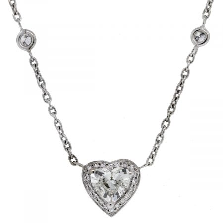 Check out this gorgeous diamonds by the yard heart shape diamond necklace