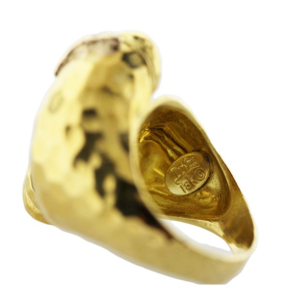 Henry Dunay 18K Yellow Gold Ring with Diamonds