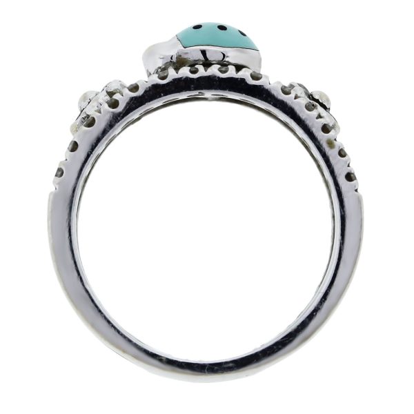 Aaron Basha Diamond Ladybug Ring