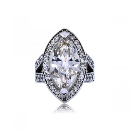 You are Viewing this Gold 7.20ct Marquise Diamond Engagement Ring