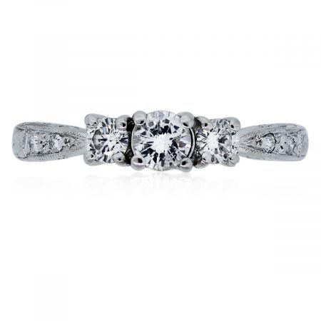 You are viewing this White Gold Diamond Engagement Ring!