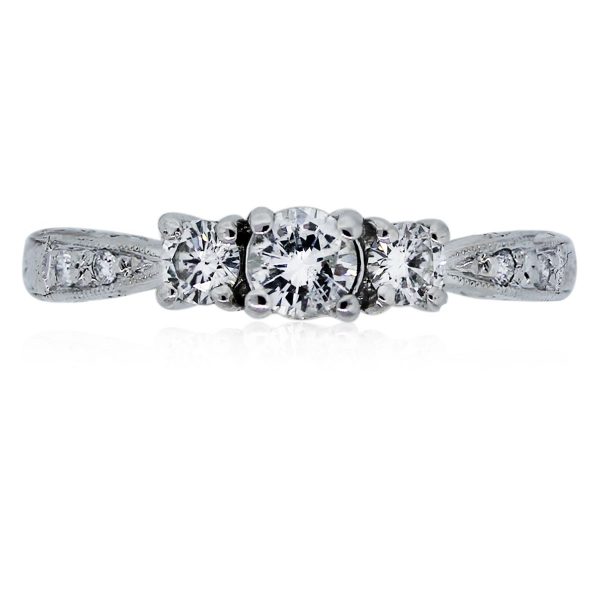 You are viewing this White Gold Diamond Engagement Ring!