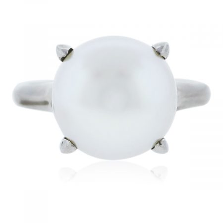 You are viewing this White Gold South Sea Pearl Ring!