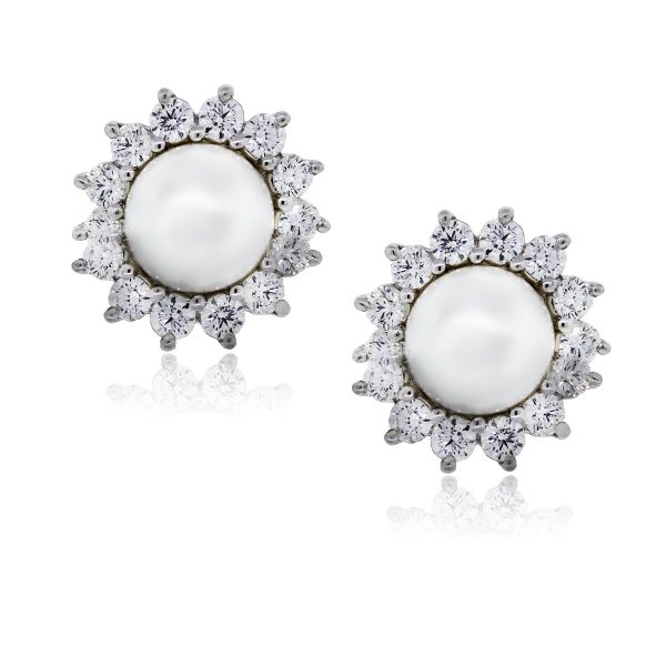 You are viewing these Tiffany & Co. Platinum Diamonds and Pearl Earrings!