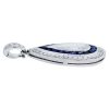 1.32 Carat Diamond and Sapphire Pendant in Platinum