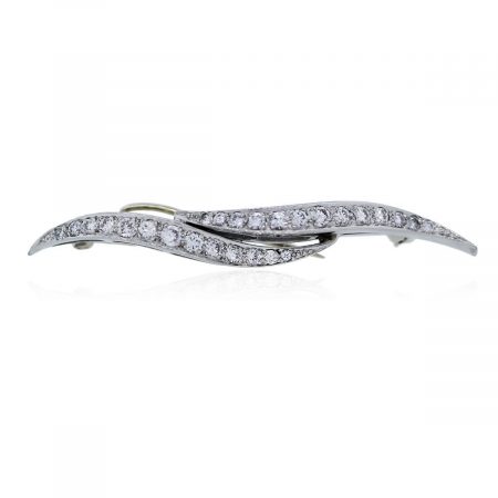 You are viewing this Platinum With 2 Rows of Diamonds Pin!