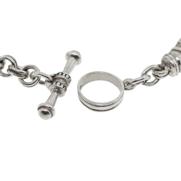 We love this Barry Kieselstein Sterling Silver 5 Station Alligator Toggle Bracelet