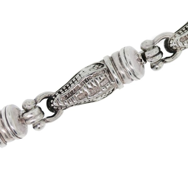 Check out this awesome Barry Kieselstein Sterling Silver 5 Station Alligator Toggle Bracelet