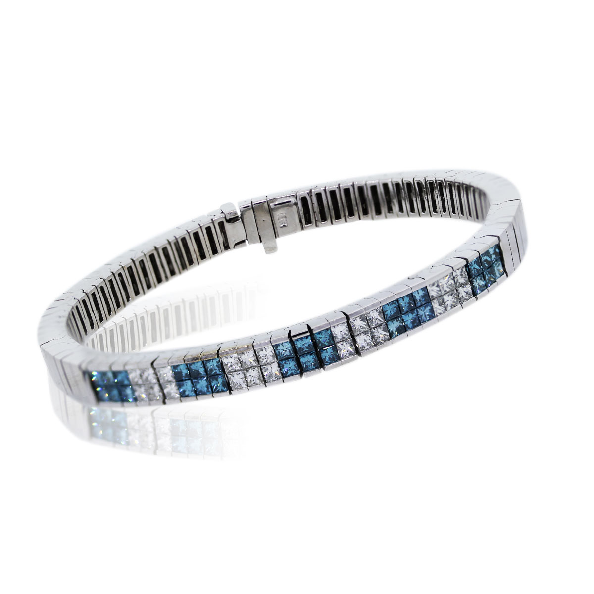 You are Viewing this Stunning Blue and White Diamond Bracelet!