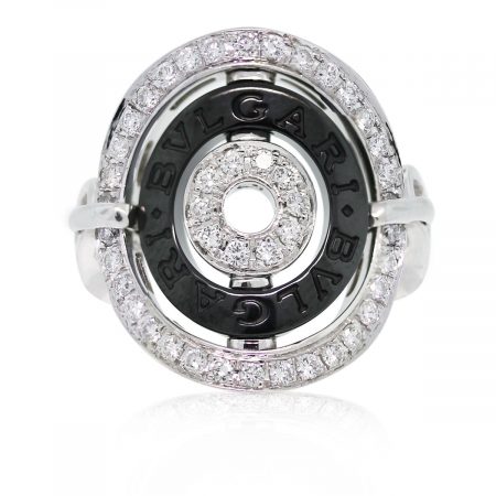 We love this Bvlgari Cerchi Shield Design Diamond Collapsible Ring