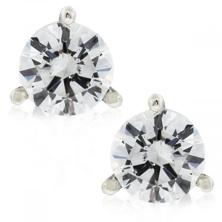 These 14k White Gold Martini Style Diamond Stud Earrings are gorgeous!