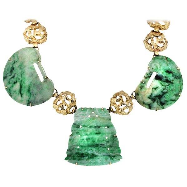 Vintage Jade Statement necklace