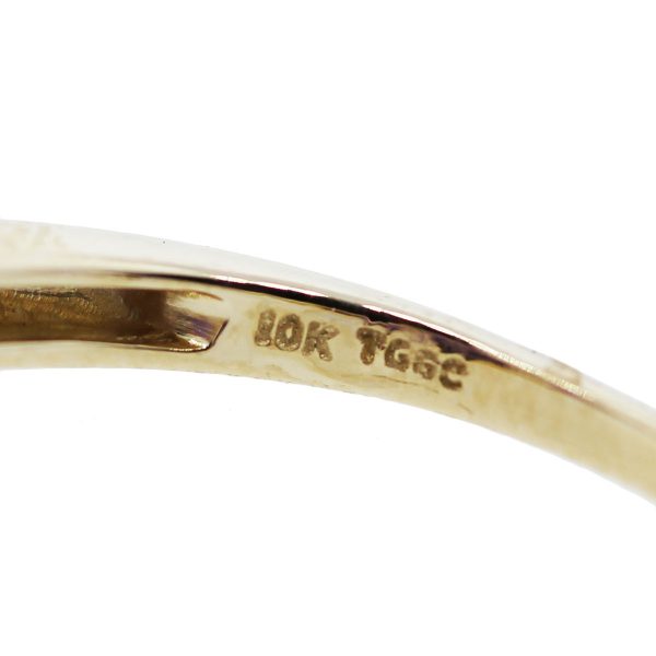 Gold Three Stone Amethyst Ring