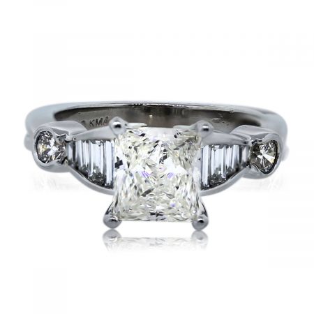 You are Viewing this Stunning 1.56ct Radiant Cut Engagement Ring!