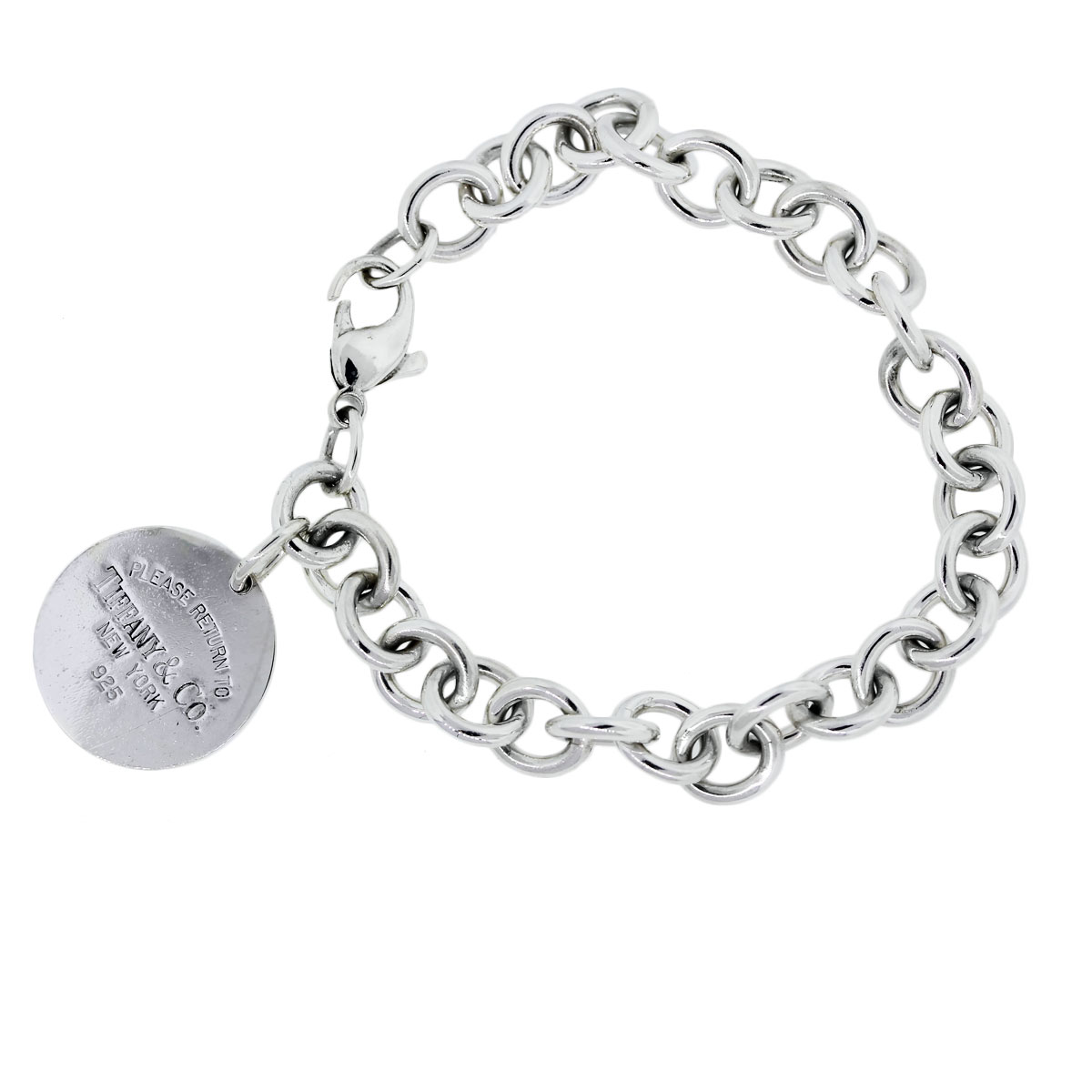 Tiffany & Co. Sterling Silver Circle Charm Bracelet -Boca Raton