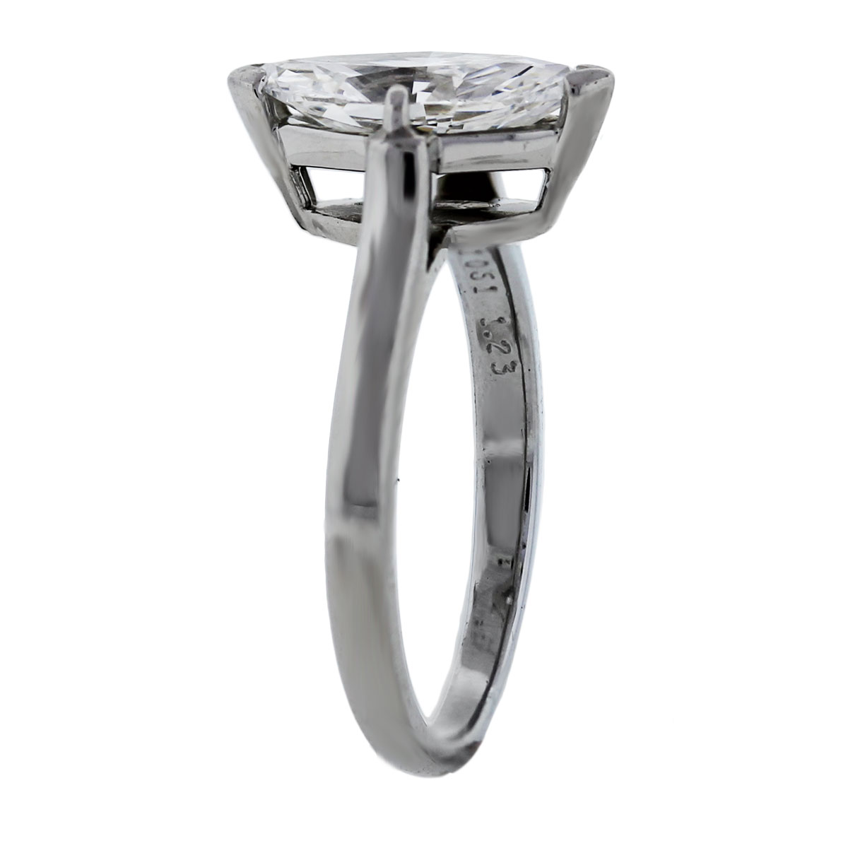  Tiffany  Co Platinum Marquise Cut Solitaire Engagement  Ring 