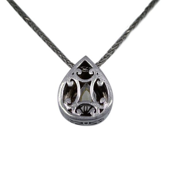 1.02ct Pear Shape Diamond Pendant Necklace