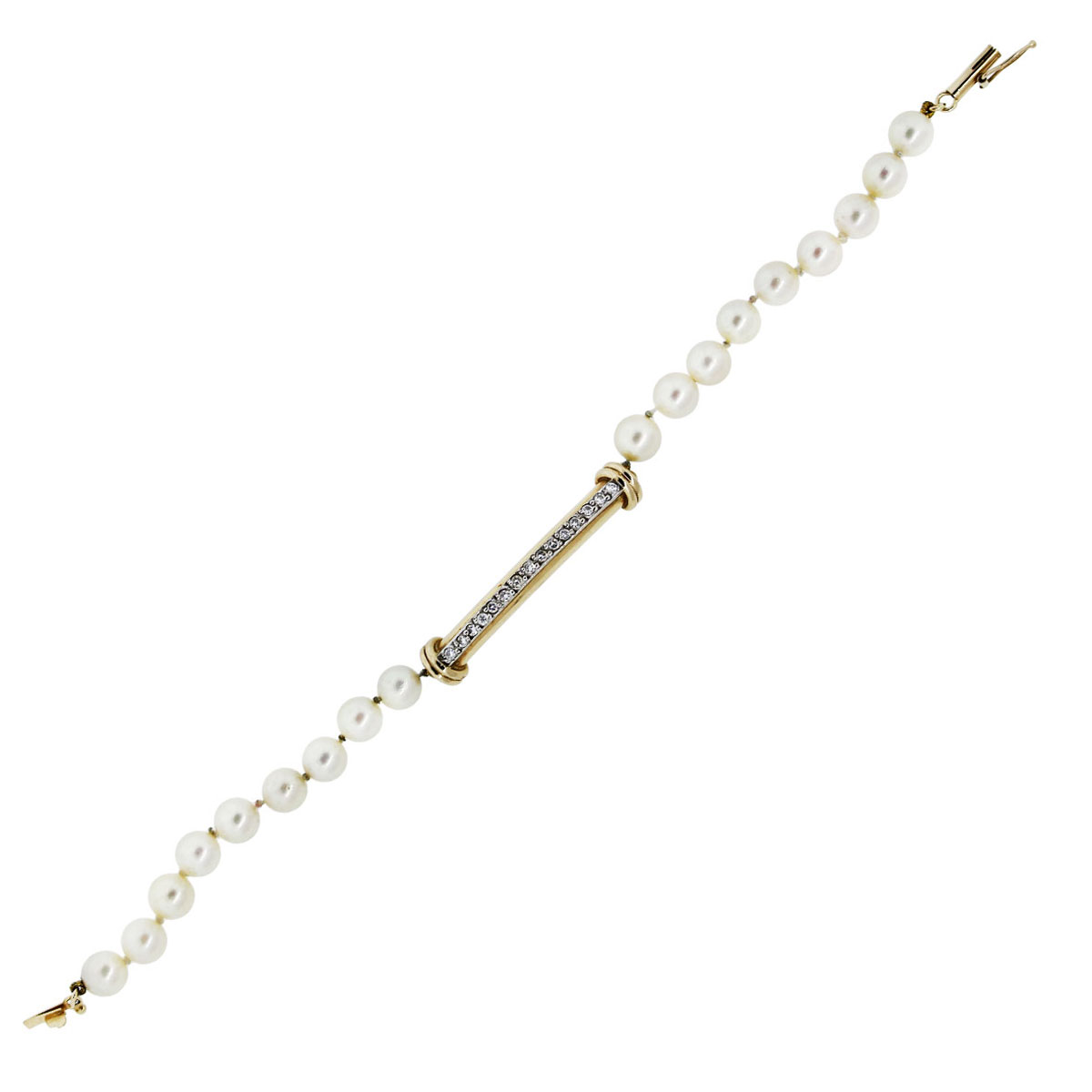 14k White Gold Multi-Colored Diamond Tahitian Pearl Pendant On Chain