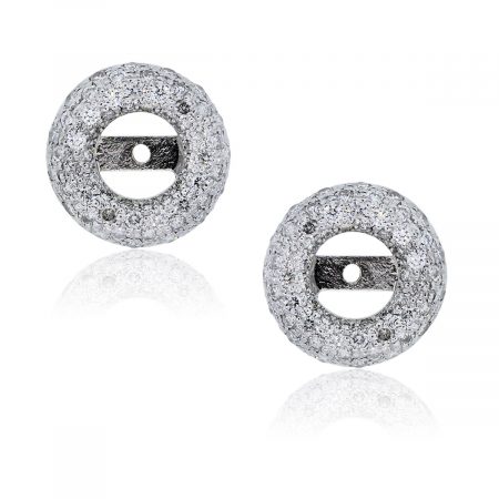 You are viewing these 18k White Gold Round Diamond Stud Earring Jackets!