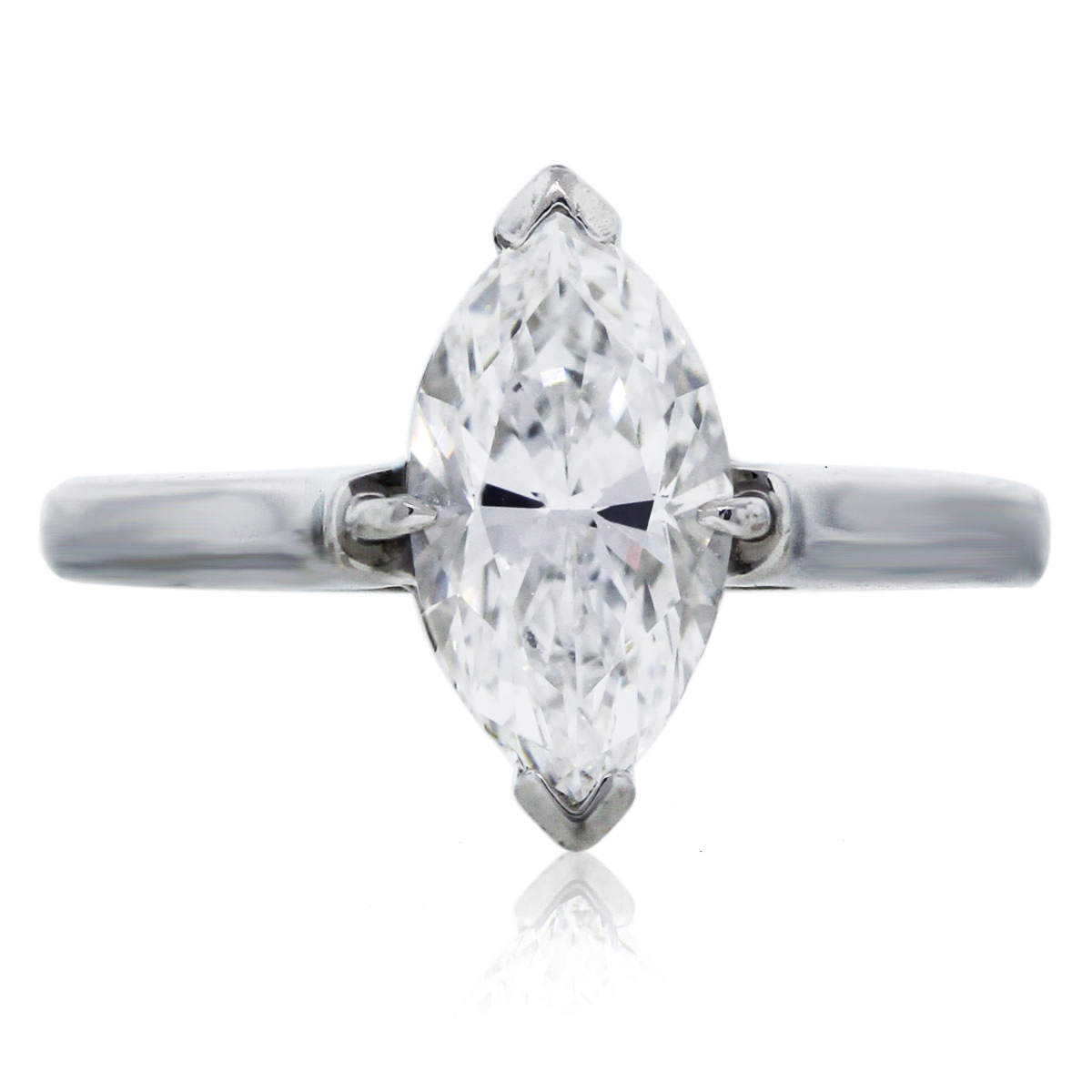Tiffany & Co. Platinum Marquise Cut Solitaire Engagement Ring