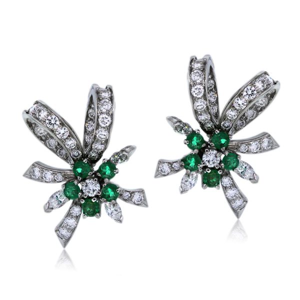 You are Viewing these Stunning Emerald and Diamond Earrings!